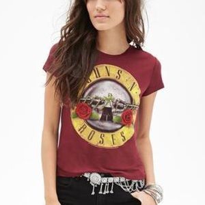 Guns N Roses semi -crop top