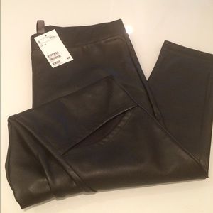 Black faux leather H&M leggings