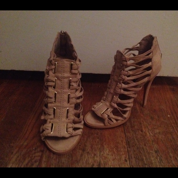 Tan Strappy Heels