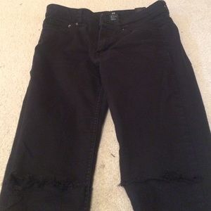 H&M black ripped jeans