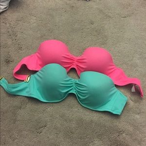 Aqua and hot pink Victoria's Secret bikini