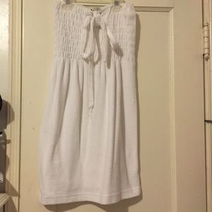 White beach towel dress