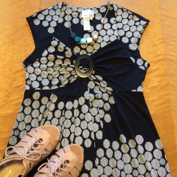 Donna Morgan Black & White Print Dress