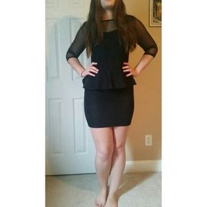 Black Peplum Dress