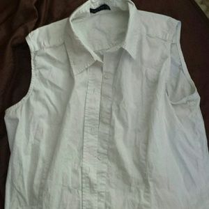 [The Limited] White Sleeveless Blouse