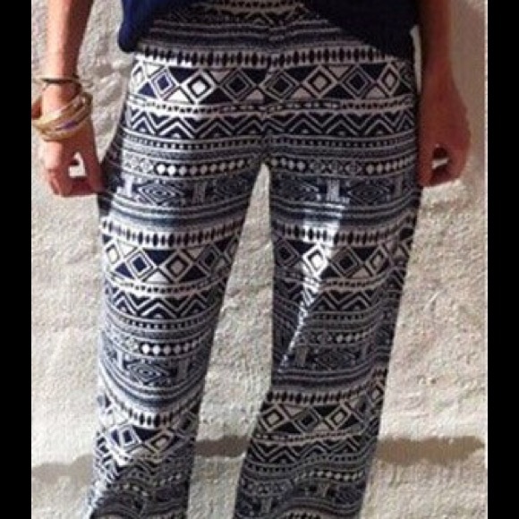 Fashion Palazzo pants- Aztec