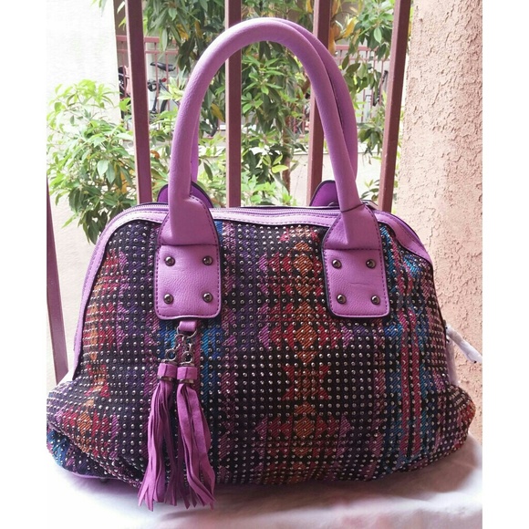 "Aztec" handbag- Lilac Reduced
