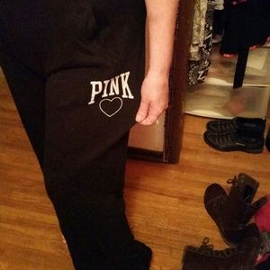 PINK black sweats