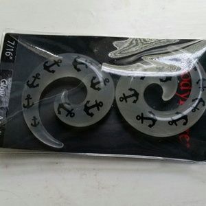 SOLD Glow in the dark anchor swirled tapers