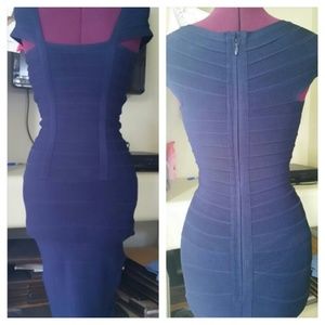 Navy Blue Bandage dress