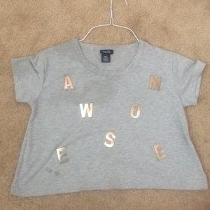 AWESOME grey crop top