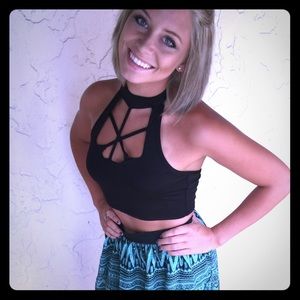 Tribal pattern high-low skirt!