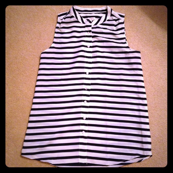 Nautical striped J Crew top