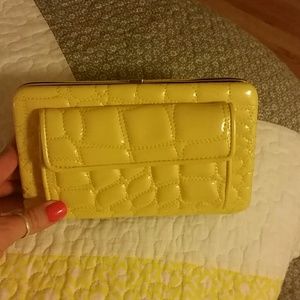 Yellow clutch wallet