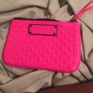 Pink studded pouch