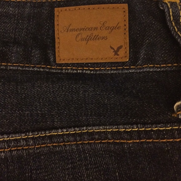 American Eagle dark wash denim shorts. - Picture 4 of 4