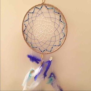 💙 Blue Beaded Boho Dreamcatcher 💙