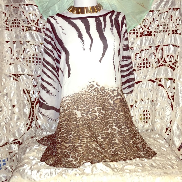Zebra and cheetah print top
