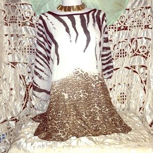 Zebra and cheetah print top