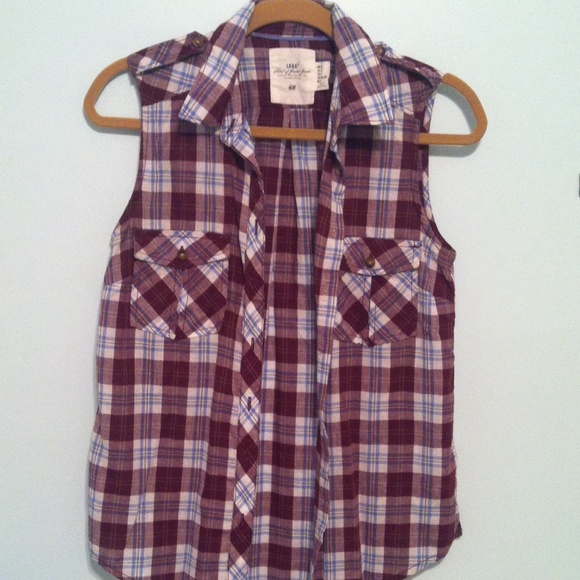 H&M plaid vest