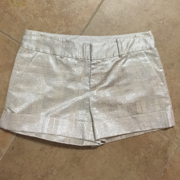 Club Monaco Metallic Plaid Shorts
