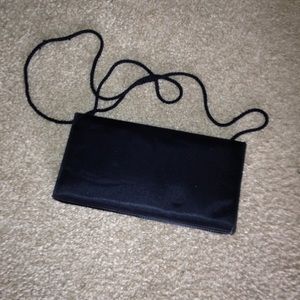 Black satin evening purse Black satin evening purse