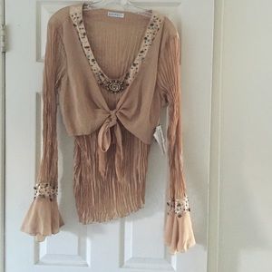 Tan Sheer Blouse