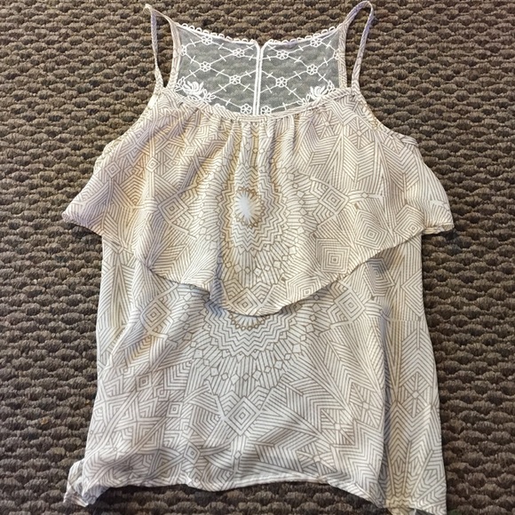 SOLD Brown and white tank