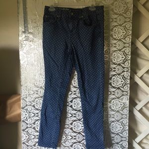 Merona Polka Dotted Denim Skinny Jeans