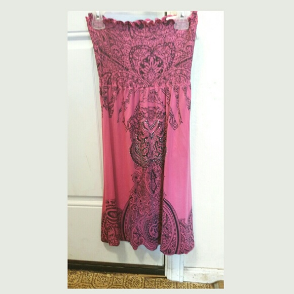 Pink flowy dress