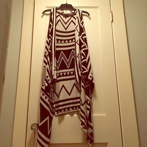 Long, Sleeveless Cardigan