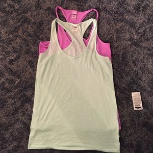 Set of PINK racer back tank tops