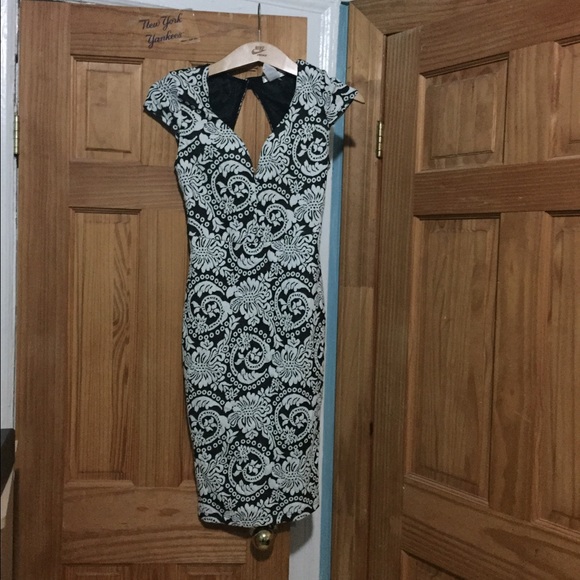 Deep v neck dress