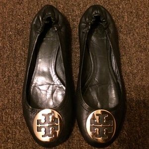 Authentic  black Tory Burch Reva flats