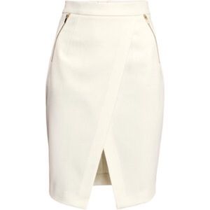 Cream Wrap Skirt
