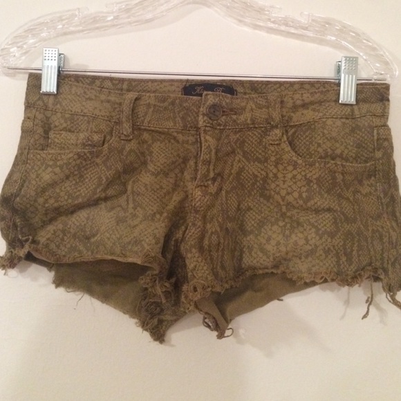Snake Print Cut-off Shorts Size Small