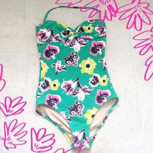 J Crew floral one piece swim suit
