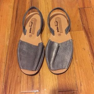 New silver Jeffrey Campbell Ibiza sandals