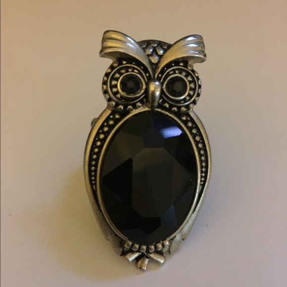 Owl black strech ring