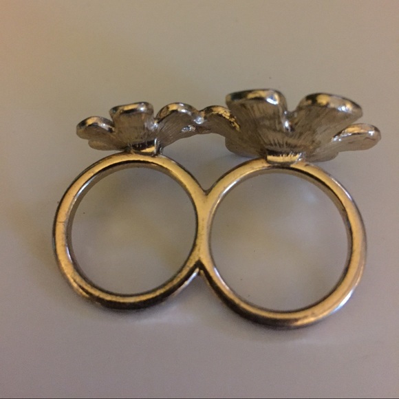 Daisy double gold ring - Picture 2 of 2