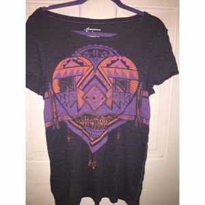 Grey American Eagle Graphic Tee