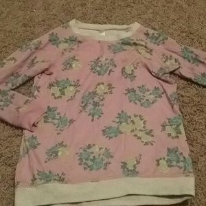 Pink flower shirt