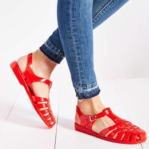 Orange Jelly Fisherman Sandal