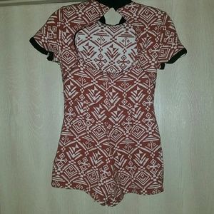*labor day sale* BACKLESS AZTEC PRINT ROMPER