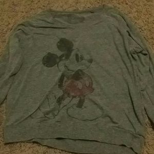 Youth medium gray mickey mouse shirt