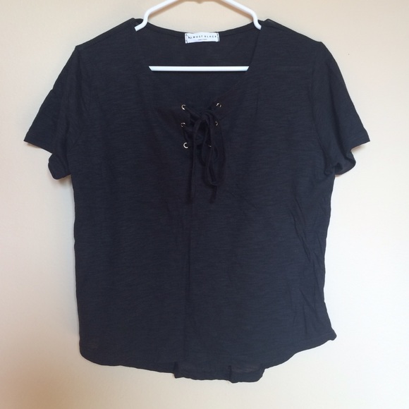 Black Tie on front Shirt
