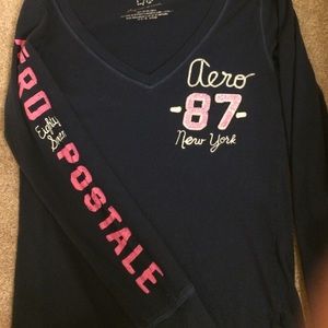 Navy long sleeve Aeropostale shirt