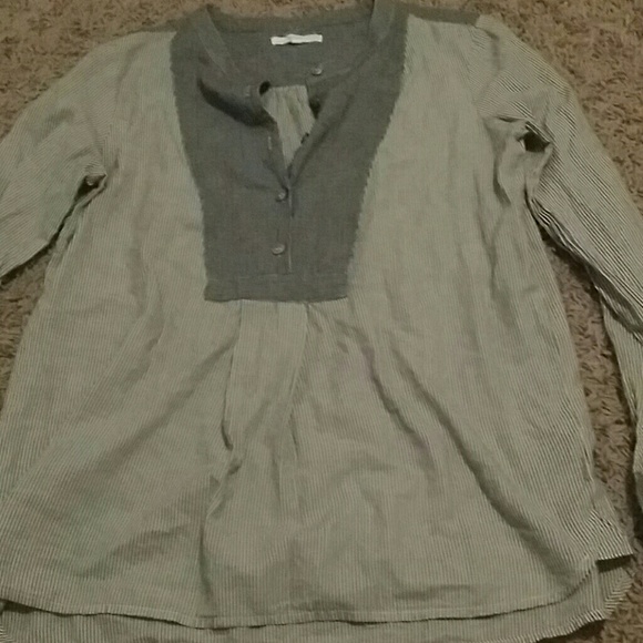 Grey striped shirt