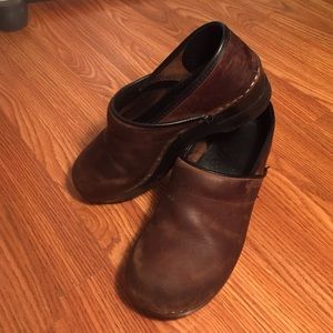 Brown Leather Clogs - Dansko