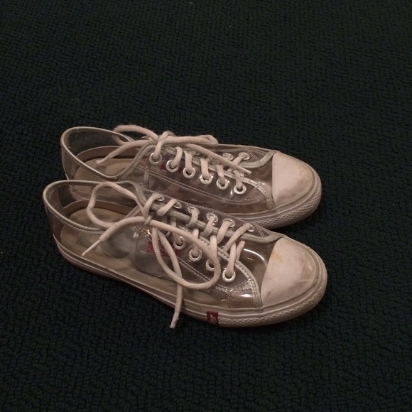 Clear sneakers